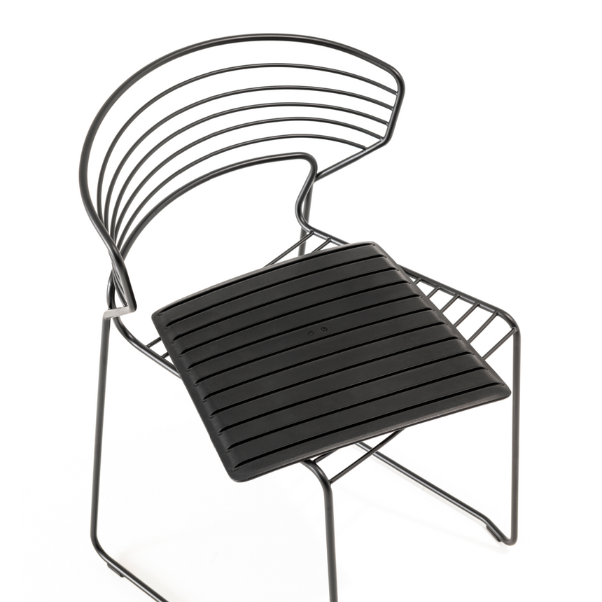 Wire Curved Back Accent Chair | Desalto Koki | Italianfurniture.com