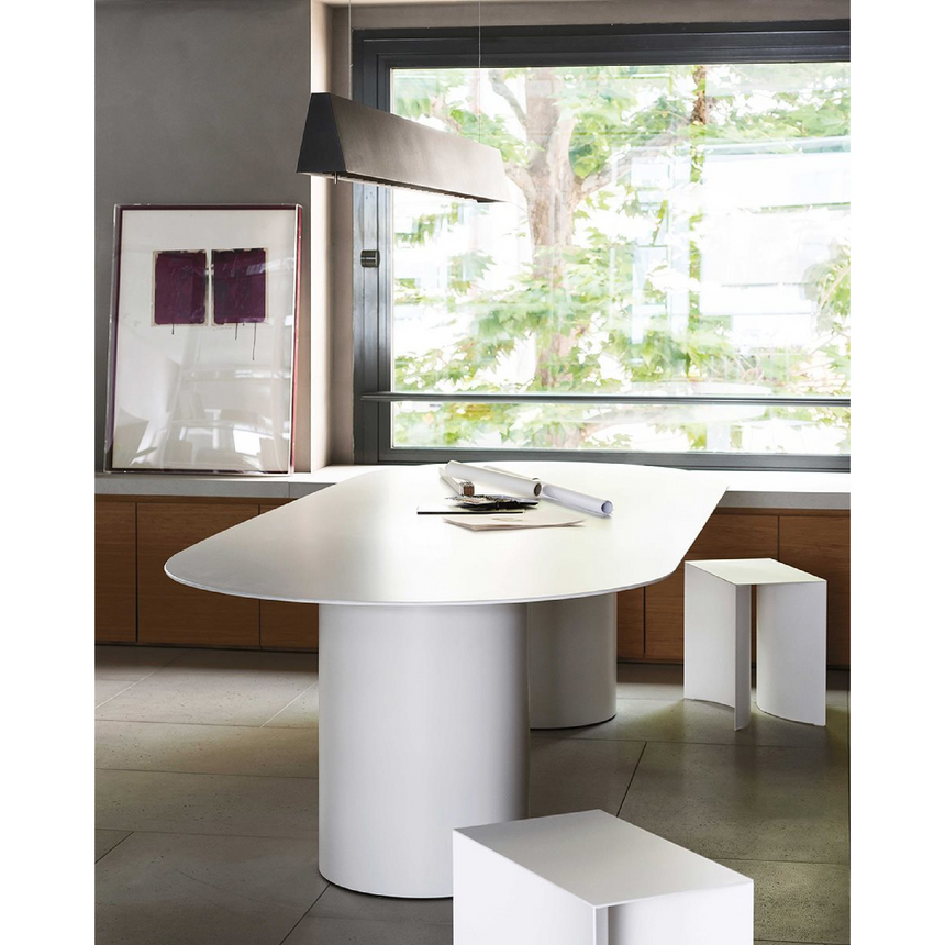 Cylindrical Base Dining Table | Desalto MM8 | Italianfurniture.com