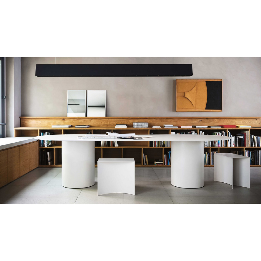 Cylindrical Base Dining Table | Desalto MM8 | Italianfurniture.com
