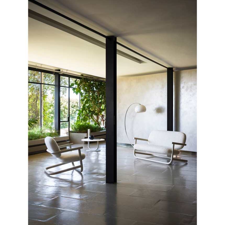 Curved Steel Fabric Armchair | Desalto Strong Special