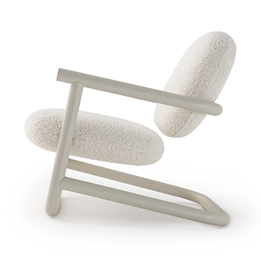 Curved Steel Fabric Armchair | Desalto Strong Special