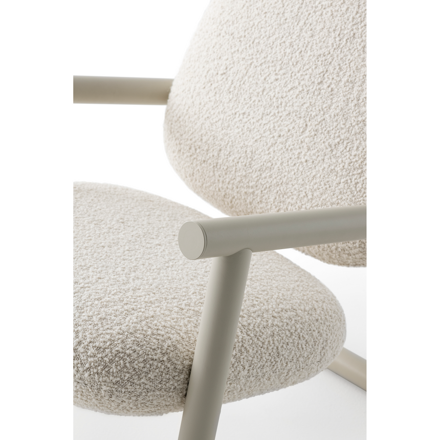 Curved Steel Fabric Armchair | Desalto Strong Special