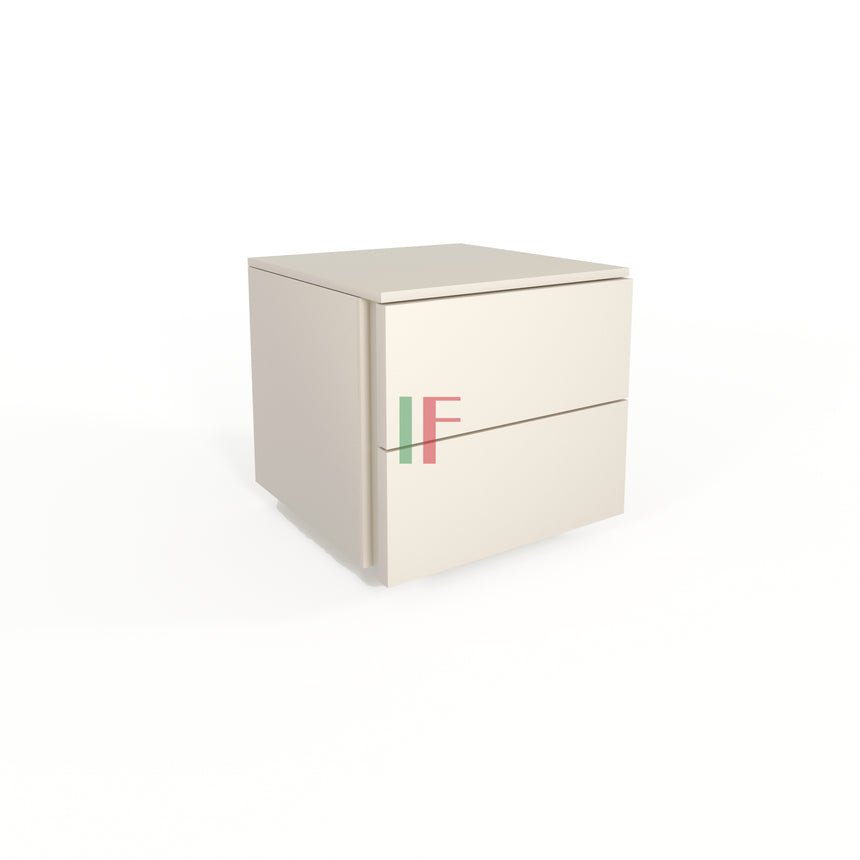 Glossy Grooved Nightstand | Lema Florens | Italianfurniture.com