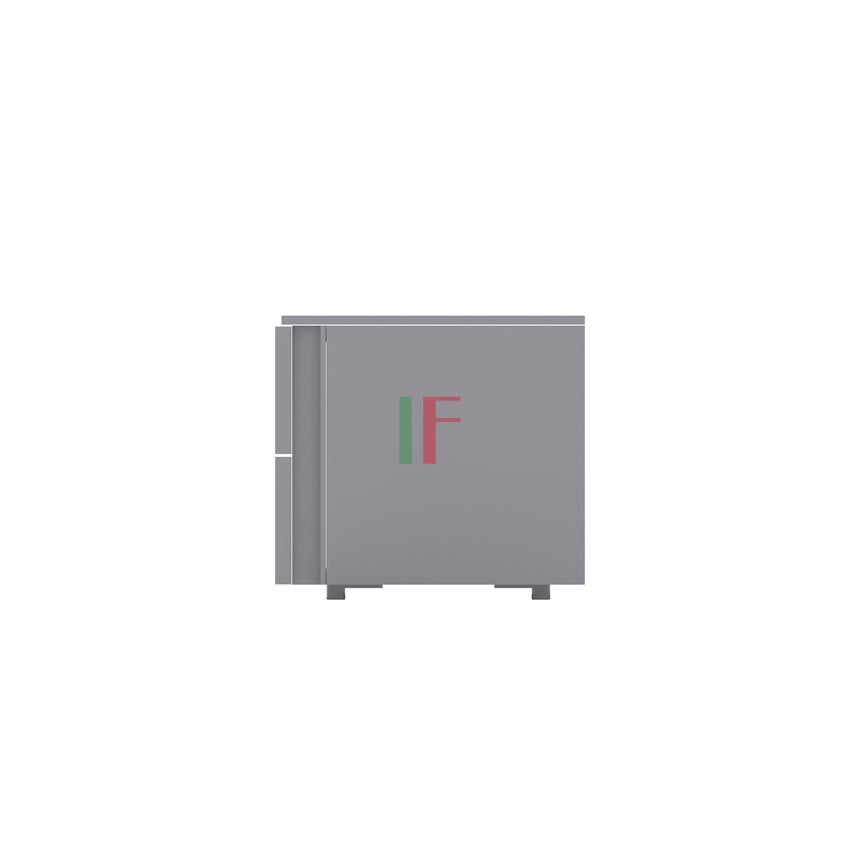 Glossy Grooved Nightstand | Lema Florens | Italianfurniture.com