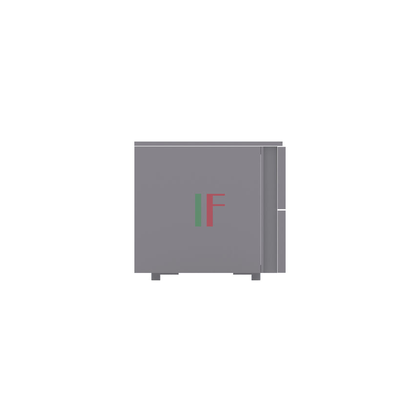 Glossy Grooved Nightstand | Lema Florens | Italianfurniture.com