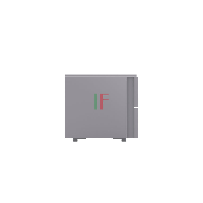 Glossy Grooved Nightstand | Lema Florens | Italianfurniture.com