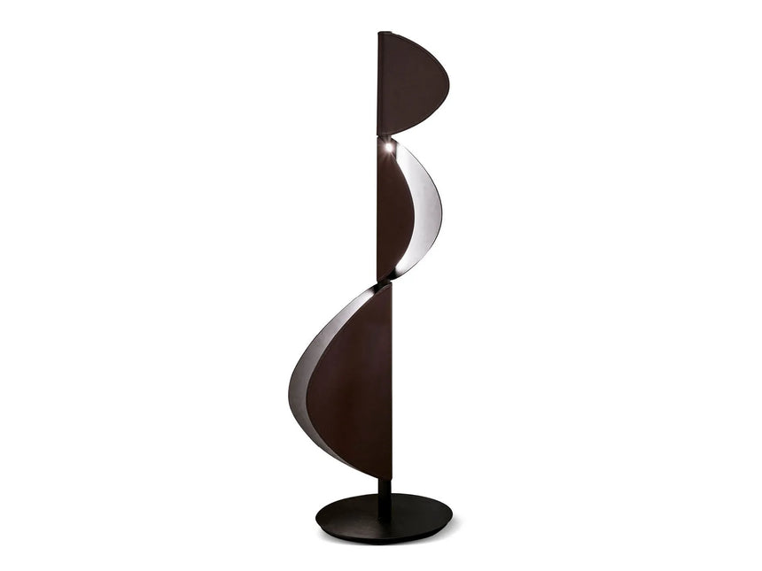 Leather Covered Spiral Floor Lamp | Dema Spin