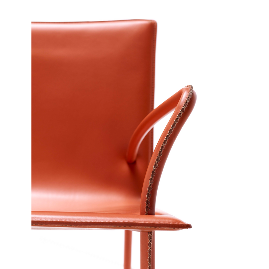Steel Framed Leather Lounge Chair | Fasem Lys | Italianfurniture.com
