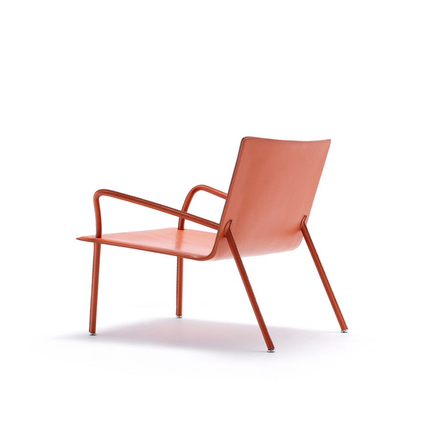 Steel Framed Leather Lounge Chair | Fasem Lys | Italianfurniture.com