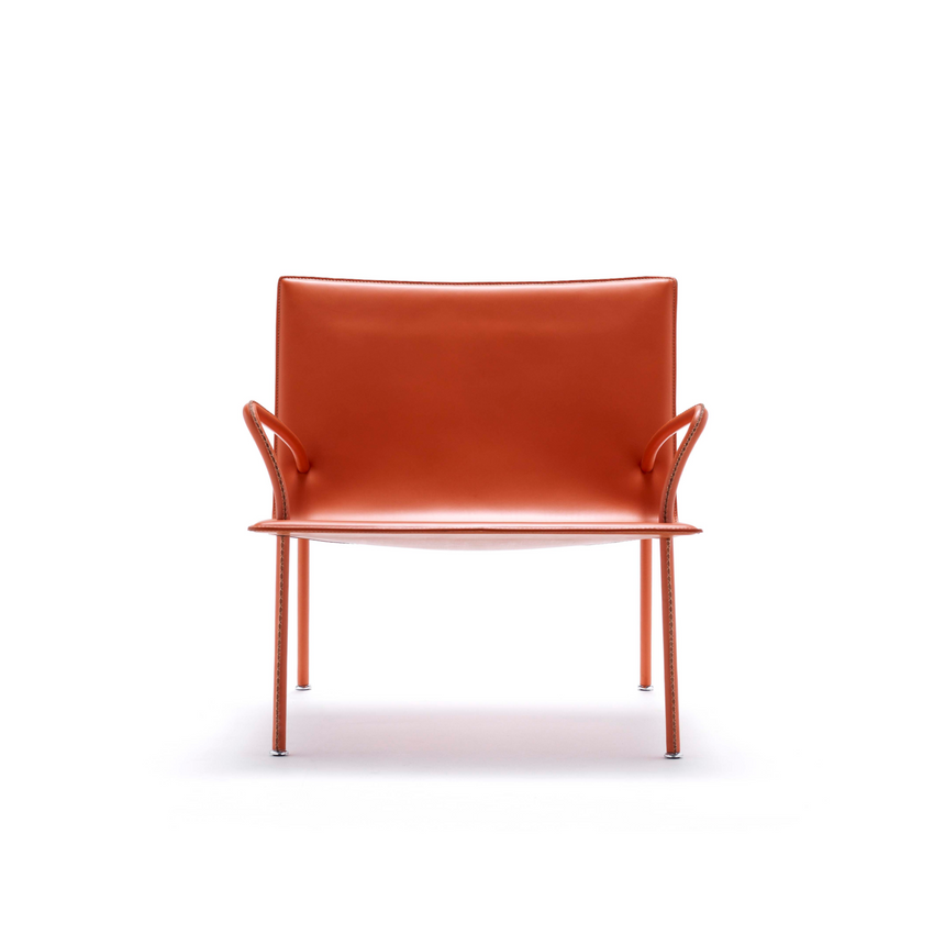 Steel Framed Leather Lounge Chair | Fasem Lys | Italianfurniture.com