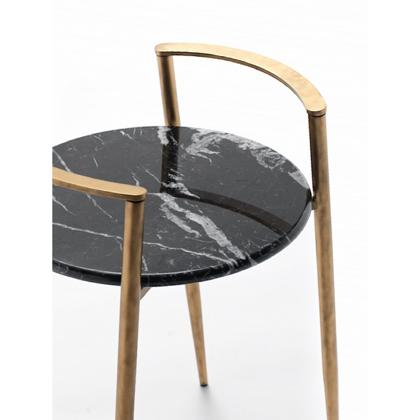 Marble Round Side Table | Fasem Montgomery T | Italianfurniture.com