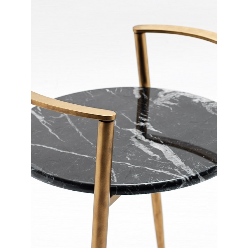 Marble Round Side Table | Fasem Montgomery T | Italianfurniture.com