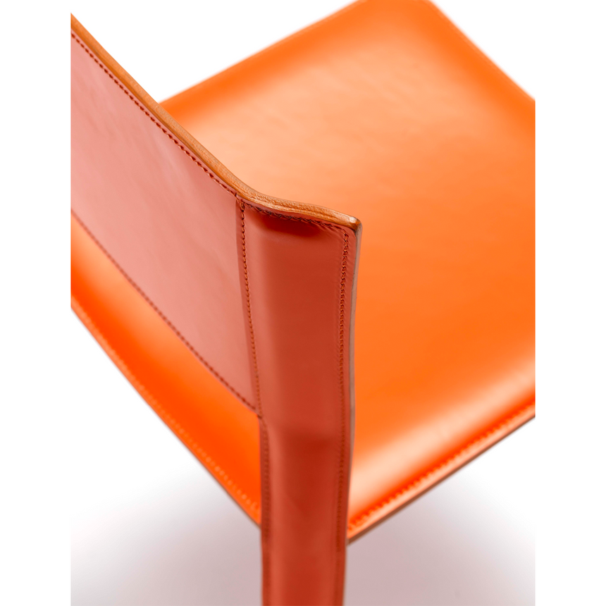 Leather Cut-Out Dining Chair | Fasem S91 | ItalianFurniture.com