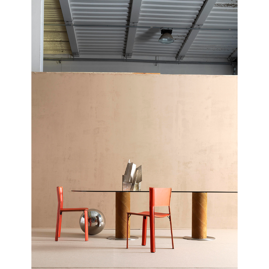 Leather Cut-Out Dining Chair | Fasem S91 | ItalianFurniture.com