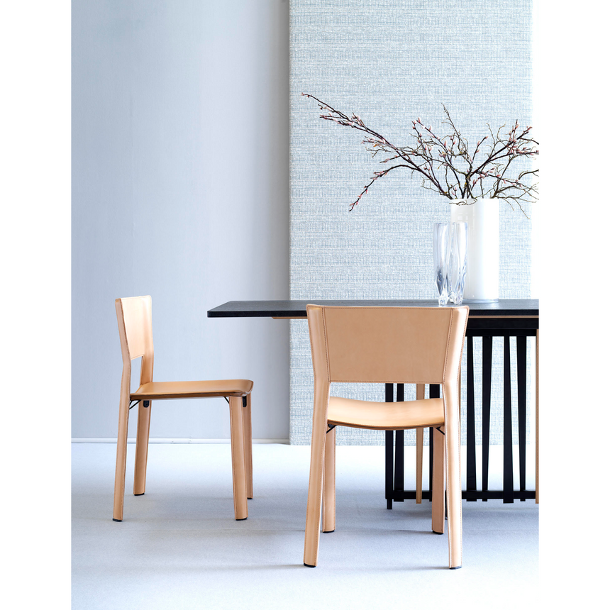 Leather Cut-Out Dining Chair | Fasem S91 | ItalianFurniture.com