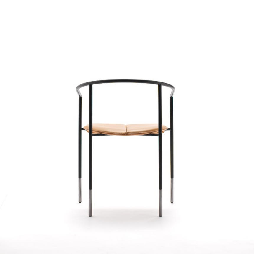 Curved Steel Dining Armchair | Fasem Tecla | ItalianFurniture.com