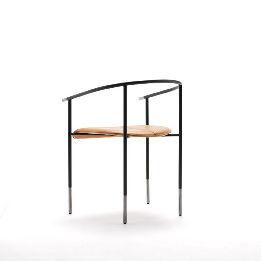 Curved Steel Dining Armchair | Fasem Tecla | ItalianFurniture.com
