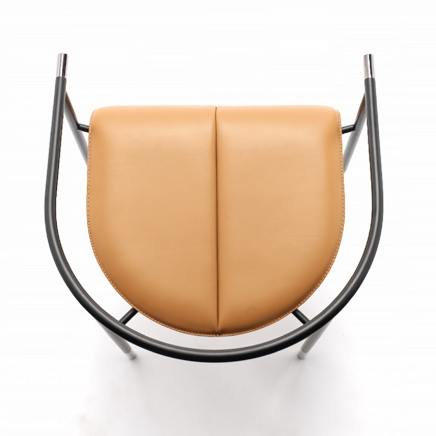 Curved Steel Dining Armchair | Fasem Tecla | ItalianFurniture.com