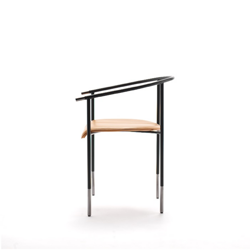 Curved Steel Dining Armchair | Fasem Tecla | ItalianFurniture.com