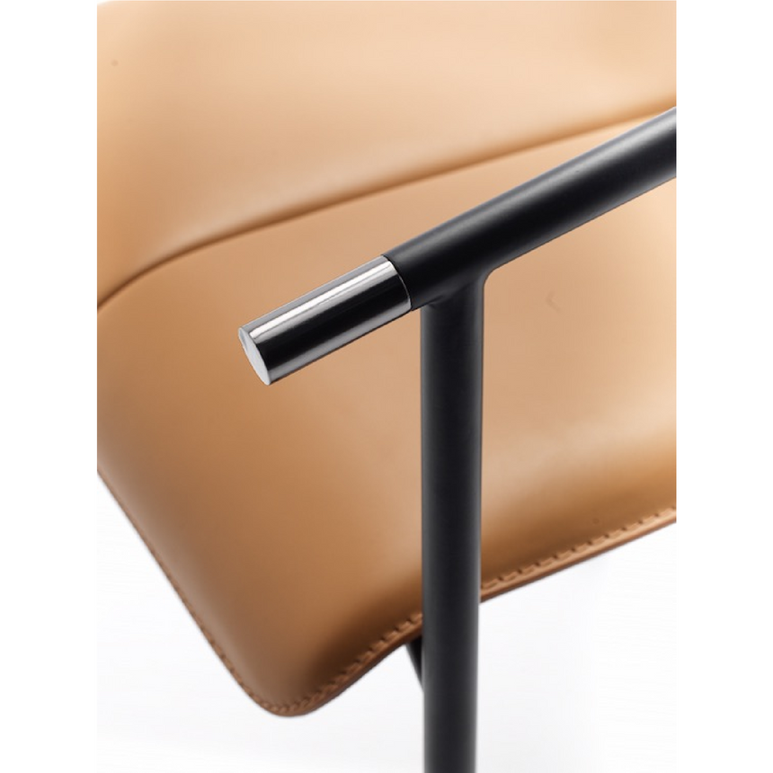 Curved Steel Dining Armchair | Fasem Tecla | ItalianFurniture.com