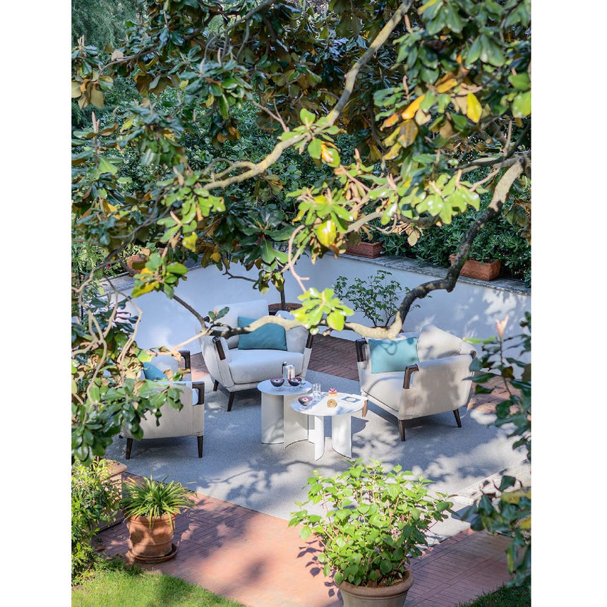 Iroko Wood Outdoor Armchair | Flou Gaudi | Italianfurniture.com