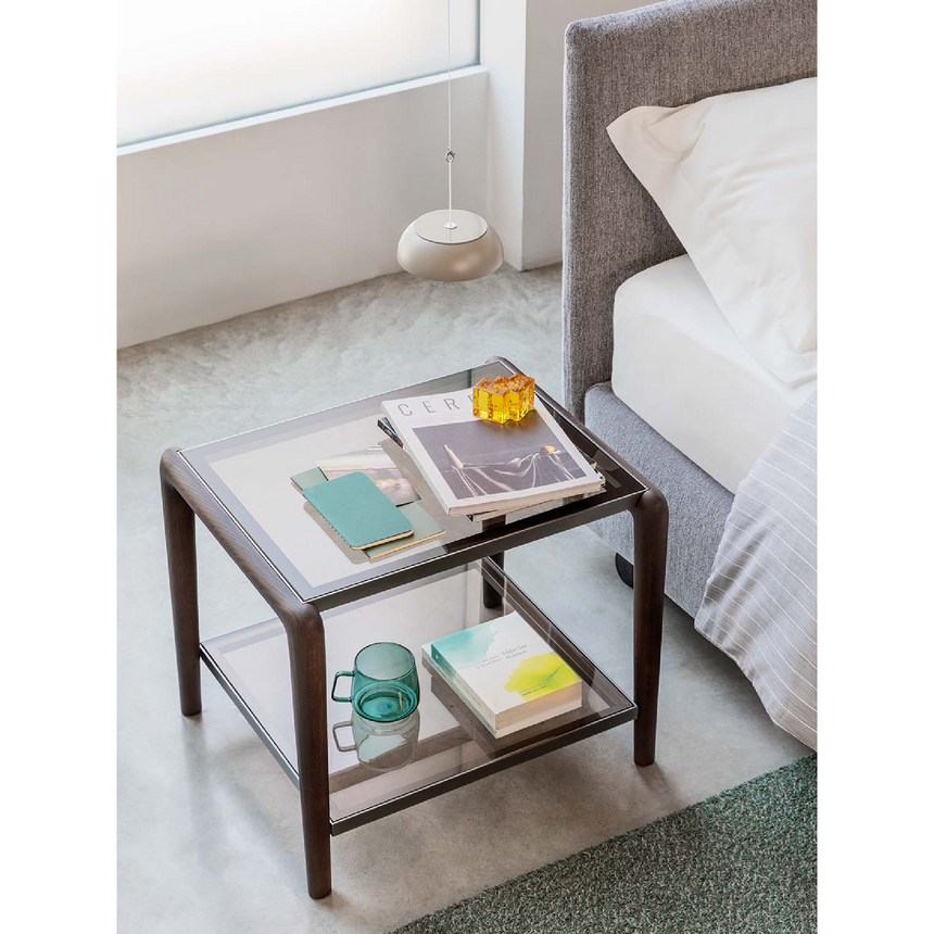 Solid Wood Framed Nightstand | Flou Gaudi | Italianfurniture.com