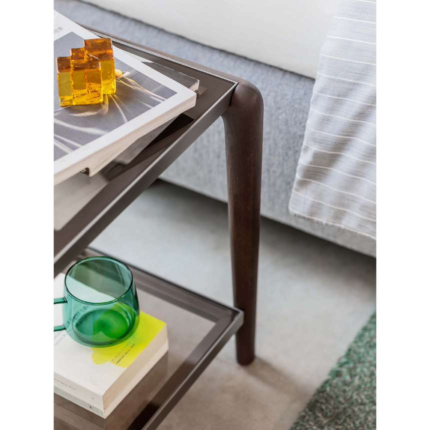 Solid Wood Framed Nightstand | Flou Gaudi | Italianfurniture.com