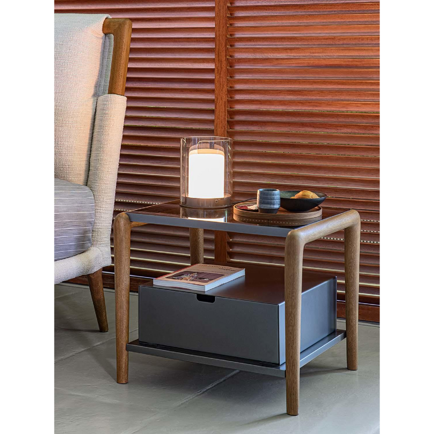 Solid Wood Framed Nightstand | Flou Gaudi | Italianfurniture.com