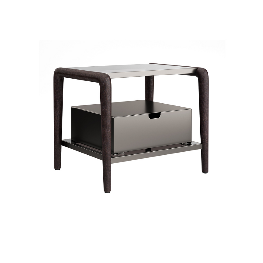 Solid Wood Framed Nightstand | Flou Gaudi | Italianfurniture.com