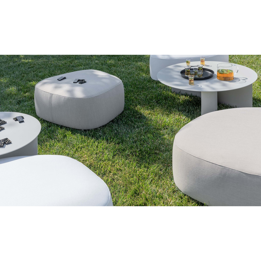 Bicolor Irregular-Shaped Outdoor Pouf | Flou Pierre