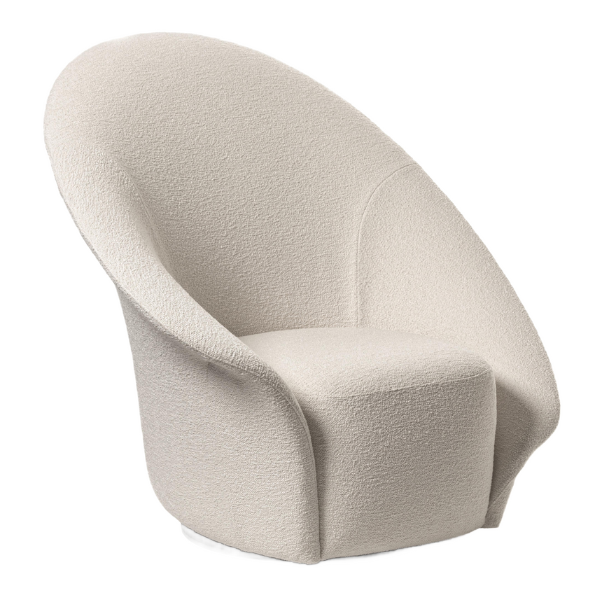Flared Back Swivel Armchair | Flou Lilia | Italianfurniture.com