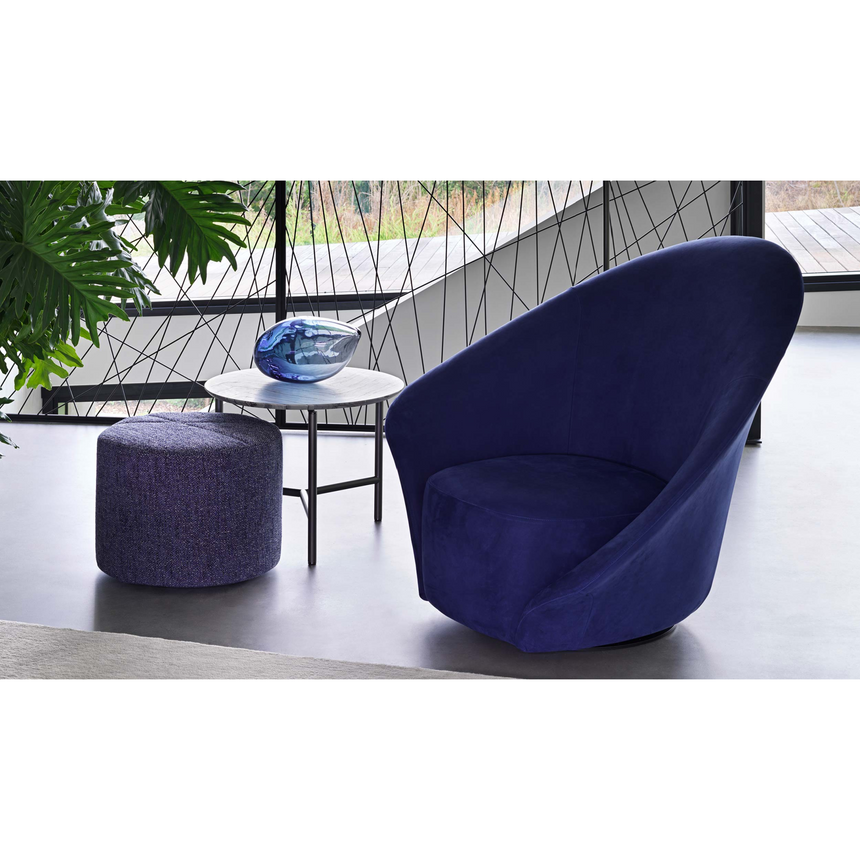 Flared Back Swivel Armchair | Flou Lilia | Italianfurniture.com