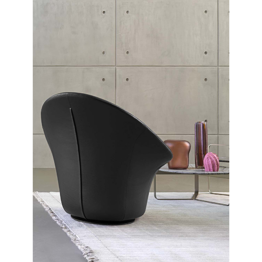 Flared Back Swivel Armchair | Flou Lilia | Italianfurniture.com