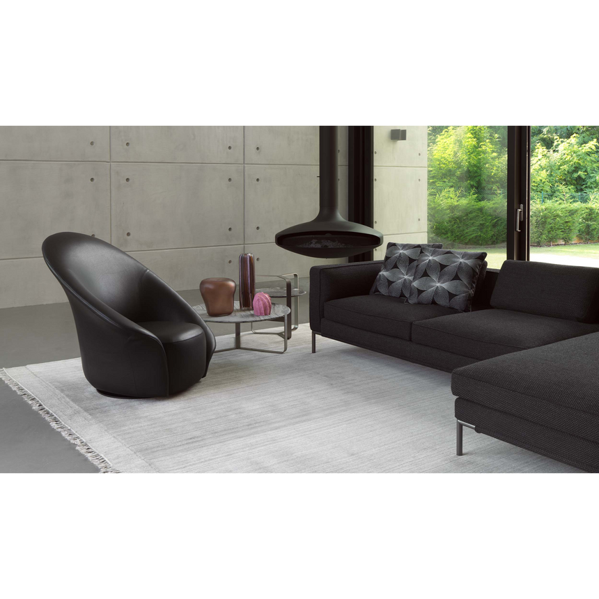 Flared Back Swivel Armchair | Flou Lilia | Italianfurniture.com
