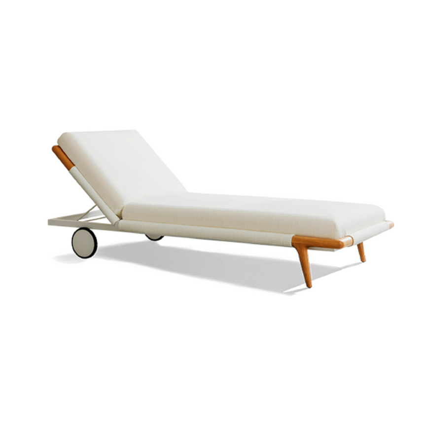 Iroko Wood Sun Lounger | Flou Gaudi