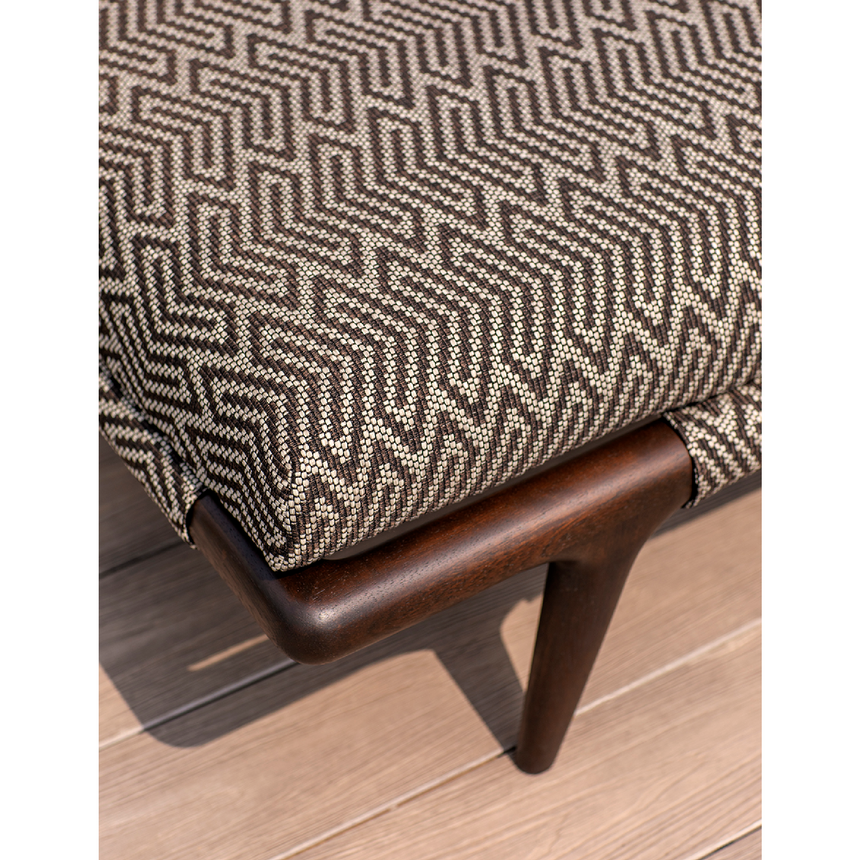 Iroko Wood Sun Lounger | Flou Gaudi | Italianfurniture.com