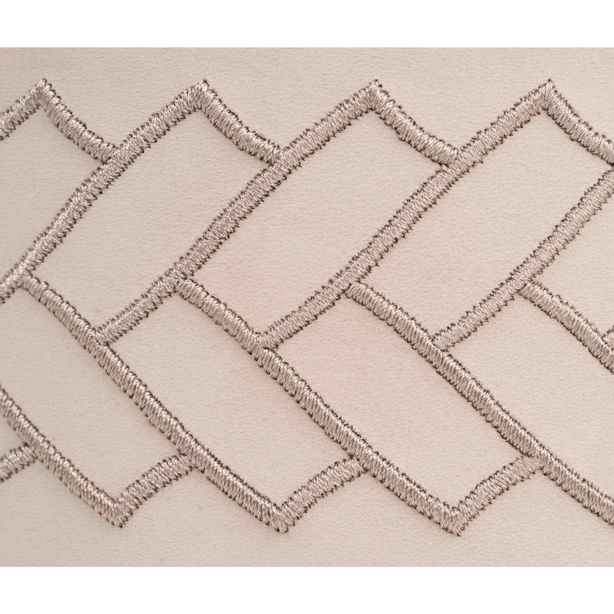 Round Embroidered Leather Box | Pinetti Lily | Italianfurniture.com