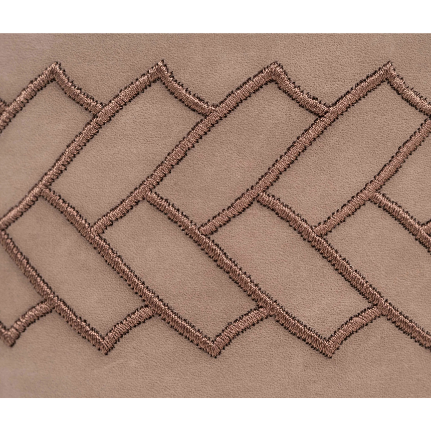 Round Embroidered Leather Box | Pinetti Lily | Italianfurniture.com