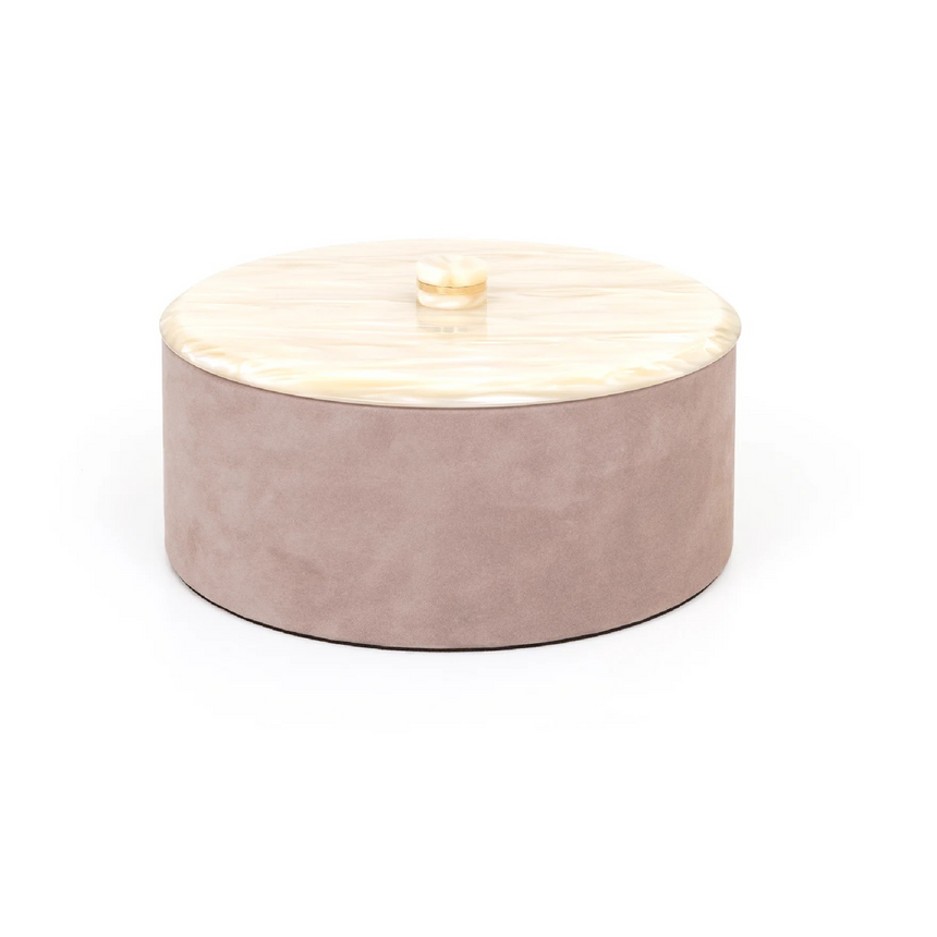 Leather Round Lidded Box | Pinetti Kelly | Italianfurniture.com