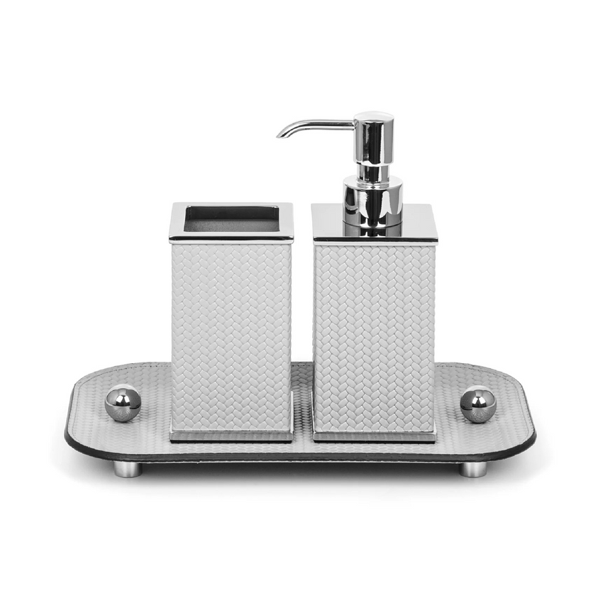 Square Leather Toothbrush Holder | Pinetti Olimpia | Italianfurniture.com