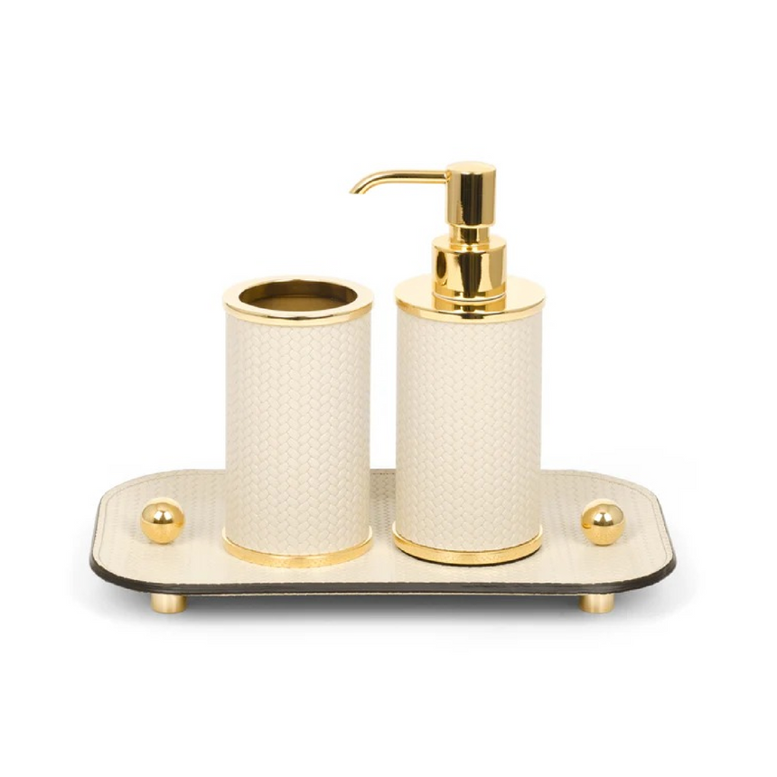 Round Leather Toothbrush Holder | Pinetti Olimpia | Italianfurniture.com