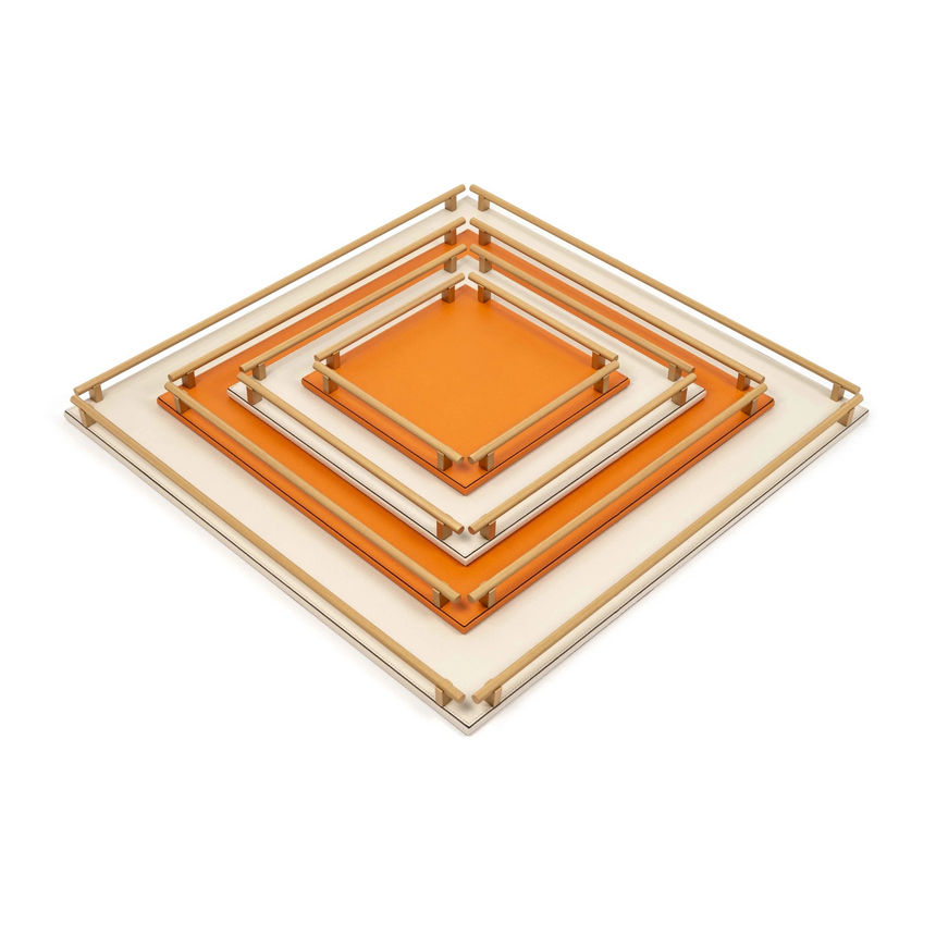Square Leather Tray | Pinetti Robert | Italianfurniture.com