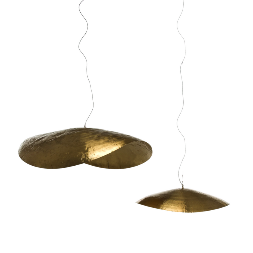 Gold Disc Pendant Lamp | Gervasoni Brass | ItalianFurniture.com