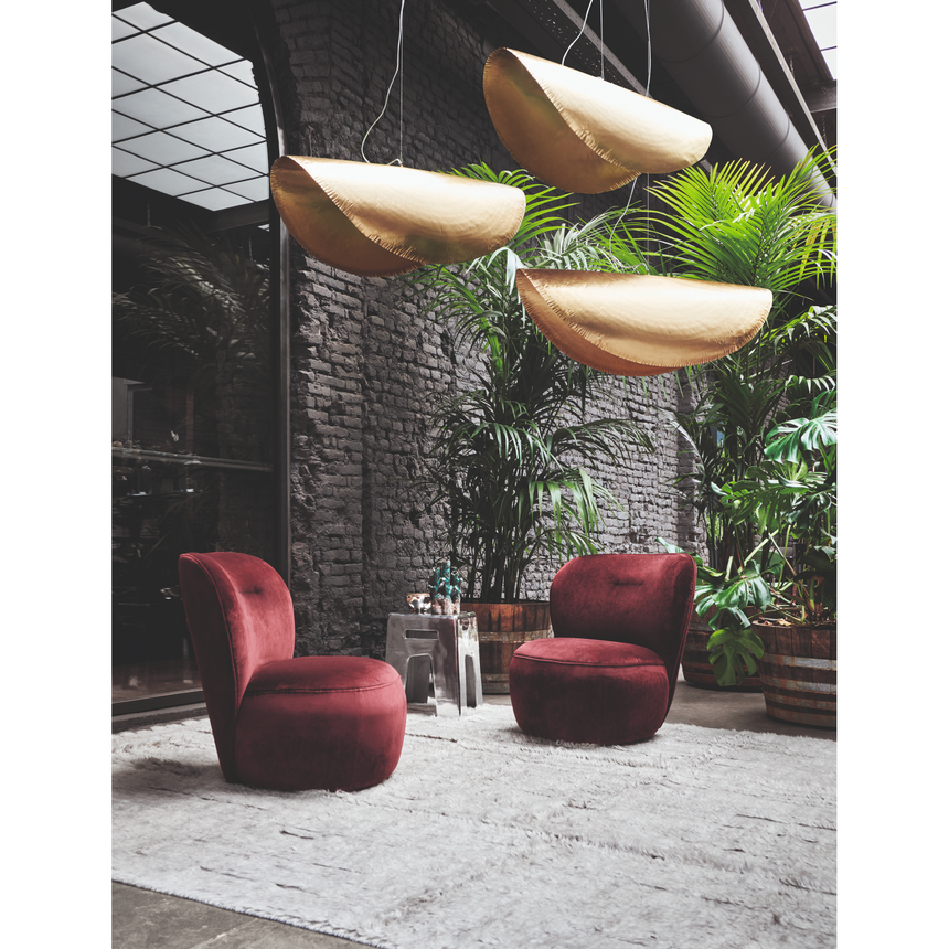 Gold Disc Pendant Lamp | Gervasoni Brass | ItalianFurniture.com