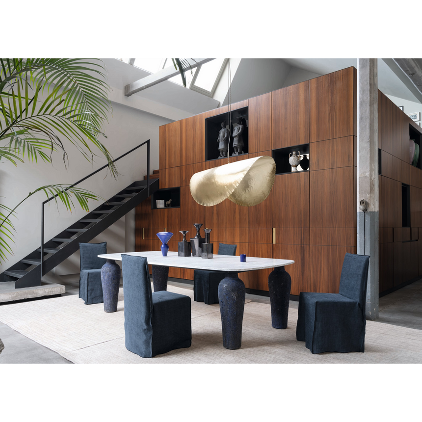 Gold Disc Pendant Lamp | Gervasoni Brass | ItalianFurniture.com