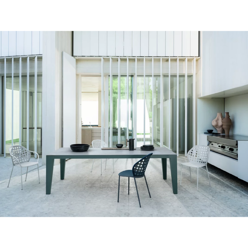 Perforated-Back Outdoor Dining Chair | Gervasoni Brise | Italianfurniture.com