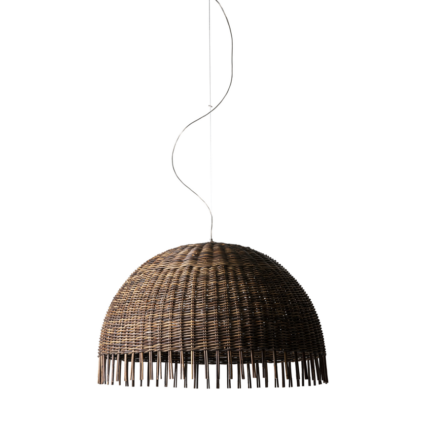 Handwoven Rattan Pendant Lamp | Gervasoni Croco | ItalianFurniture.com
