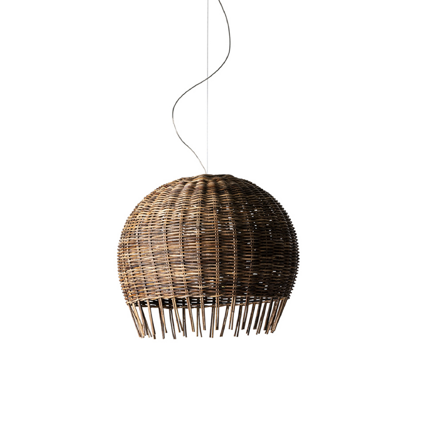 Handwoven Rattan Pendant Lamp | Gervasoni Croco | ItalianFurniture.com