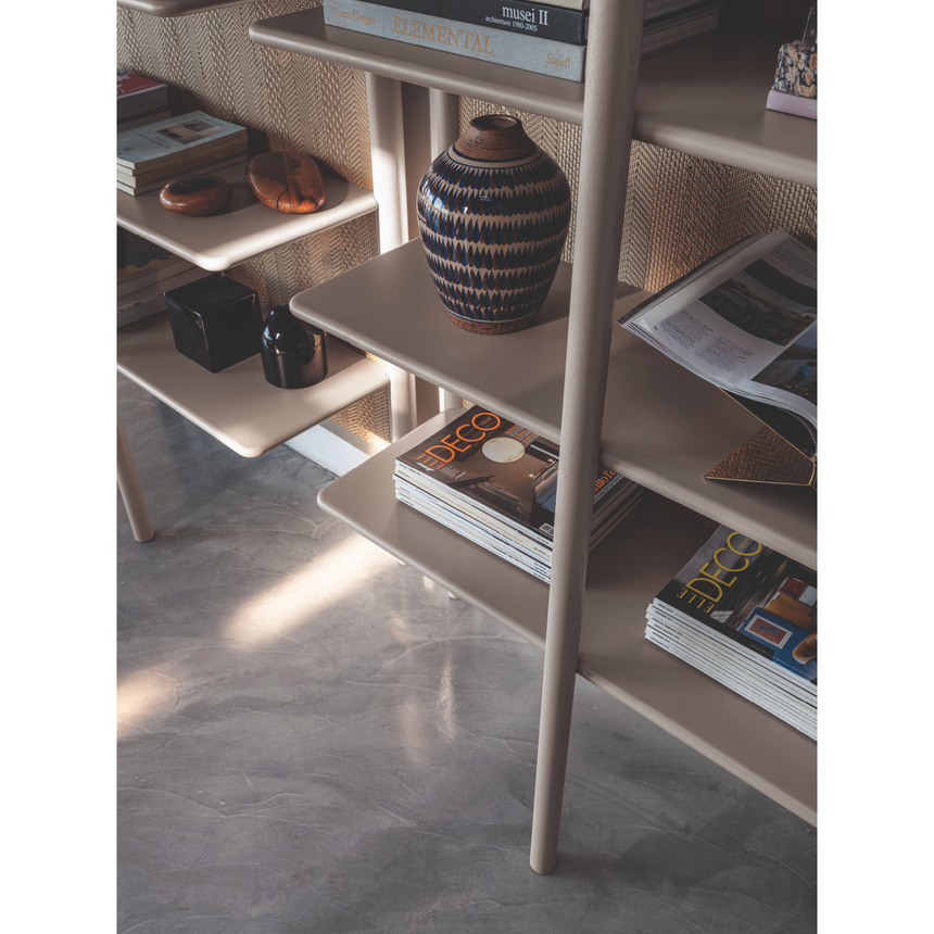 Ash Wood & Steel Bookshelf | Gervasoni Daen | ItalianFurniture.com