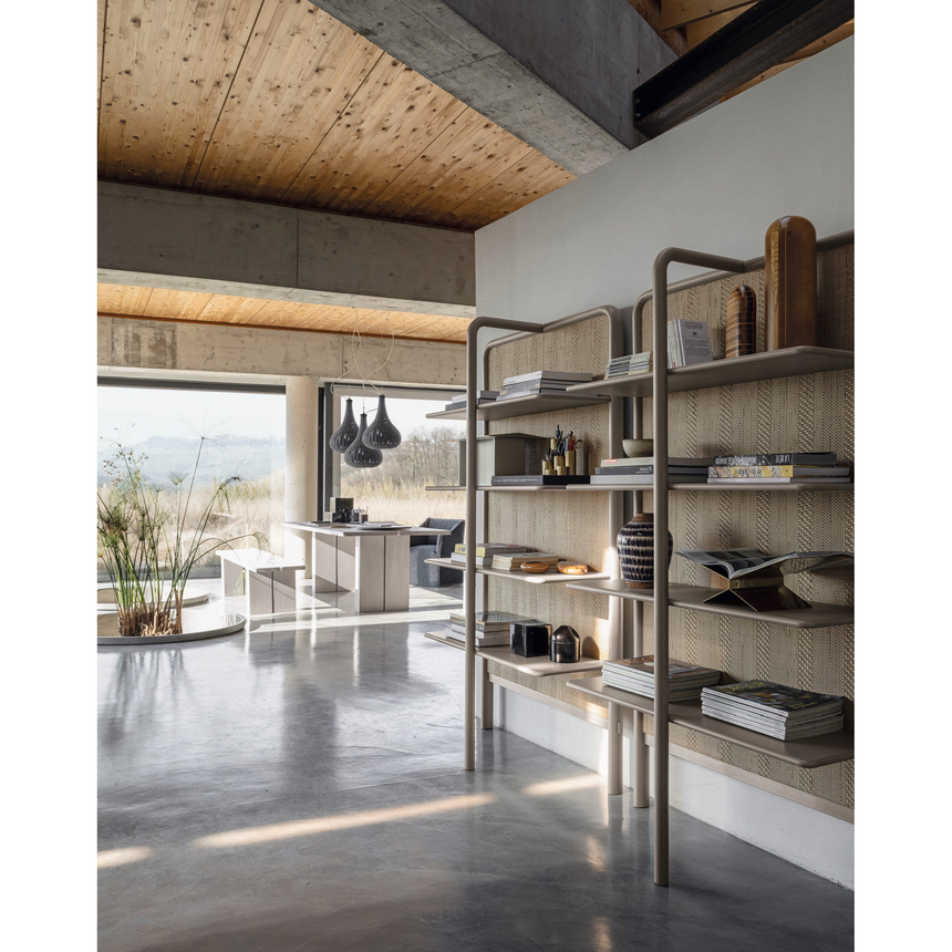 Ash Wood & Steel Bookshelf | Gervasoni Daen | ItalianFurniture.com